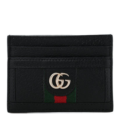 Gucci Calfskin Web GG Ophidia Card Holder Black 1 of 6
