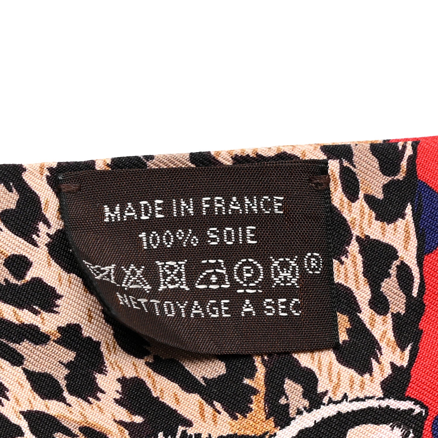 Hermes Silk Jungle Love Love Twilly Rouge Marine Fauve 3 of 6