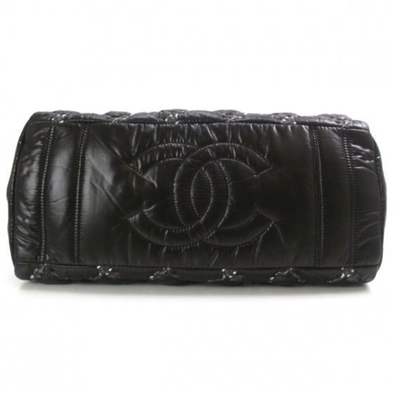 Chanel Nylon Quilted Tweed on Stitch Tote Black 4 of 13