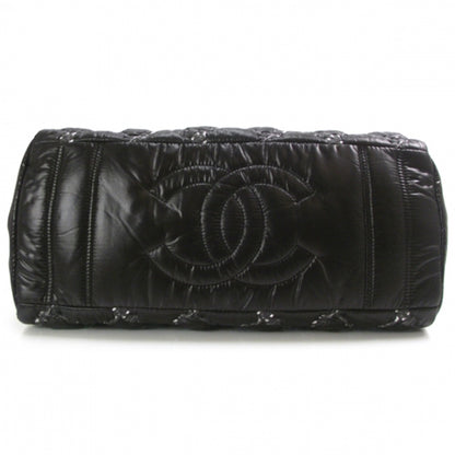 Chanel Nylon Quilted Tweed on Stitch Tote Black 4 of 13