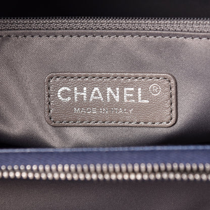 Chanel Caviar Quilted Grand Shopping Tote GST Navy Blue 8 of 10