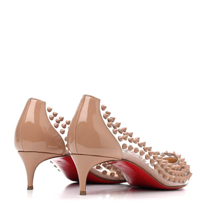 Christian Louboutin PVC Patent Spike Me 45 Pumps 38 Version Nude 3 of 4
