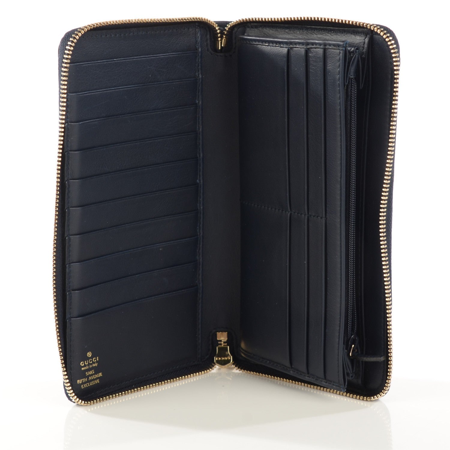 Gucci Microguccissima Large Zip Around Organizer Wallet Blue 6 of 8