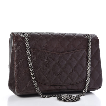 Chanel Caviar Iridescent Calfskin 2.55 Reissue 226 Flap Brown Grey 3 of 10