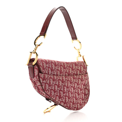Christian Dior Monogram Saddle Bag Burgundy 3 of 14