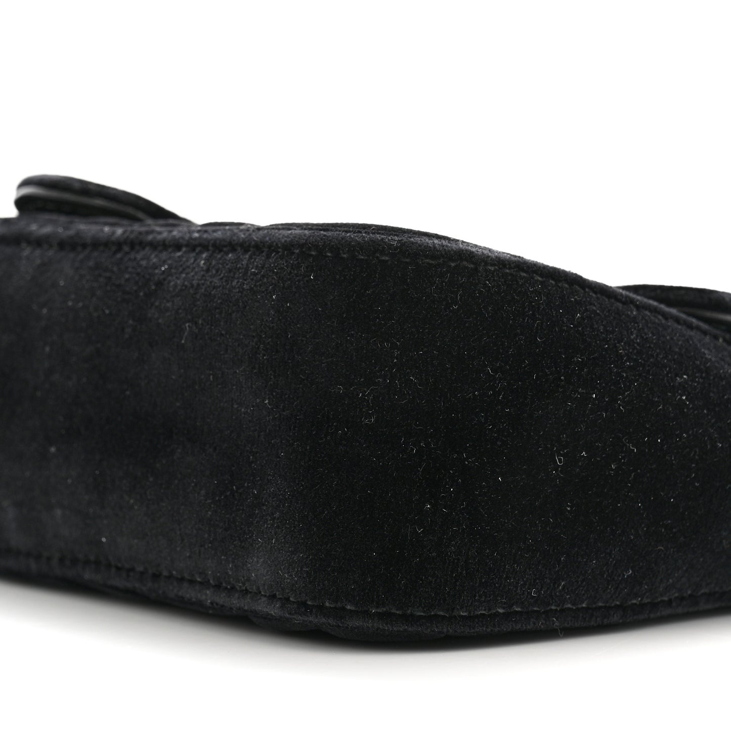 Velvet Matelasse Mini GG Marmont Shoulder Bag Black