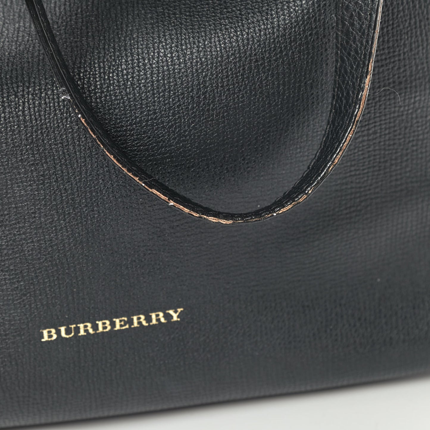 Grainy Calfskin House Check Small Canterbury Black