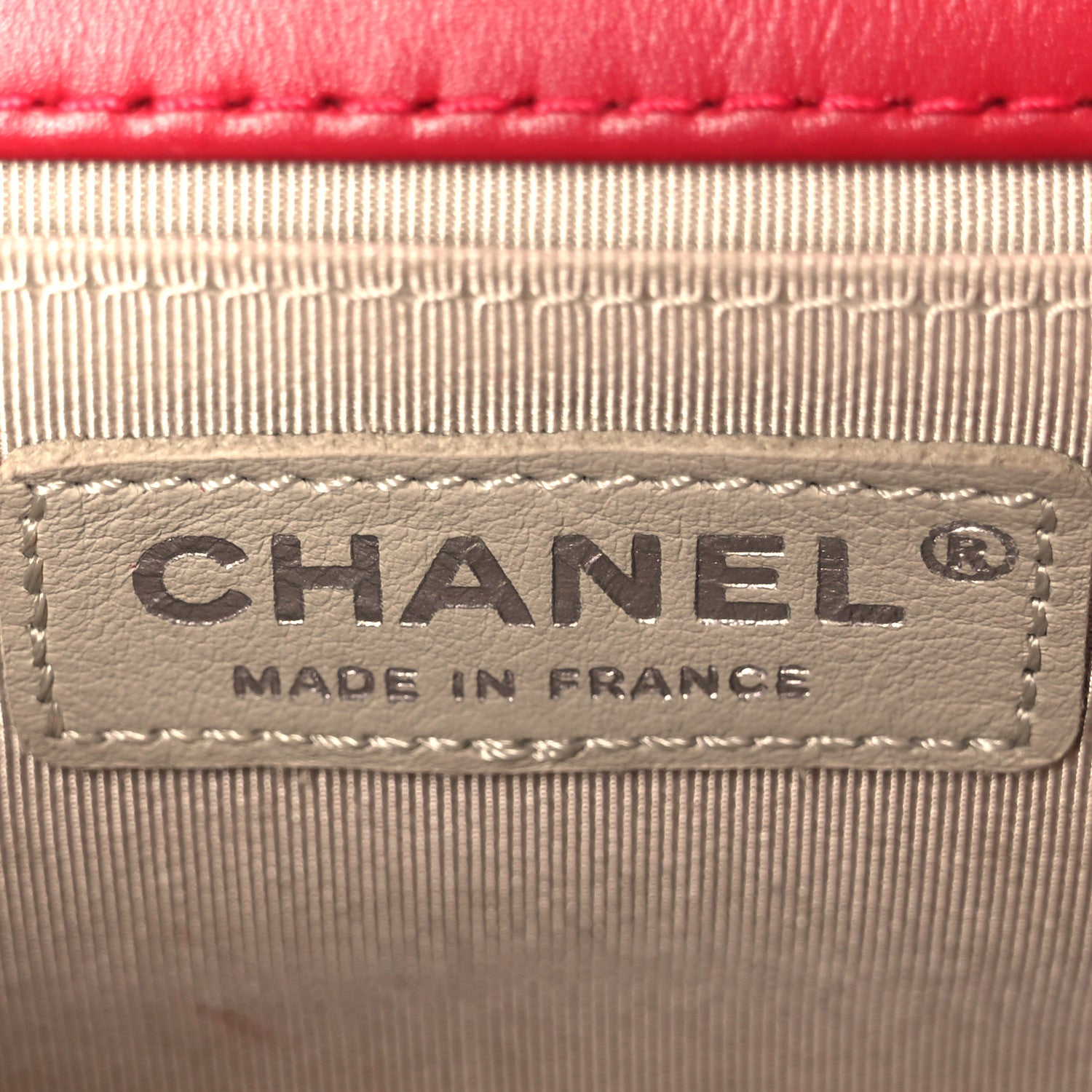 Chanel Lambskin Perforated Mini Rectangular Flap Dark Pink 1784844