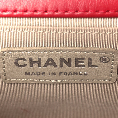 Chanel Lambskin Perforated Mini Rectangular Flap Dark Pink 6 of 12