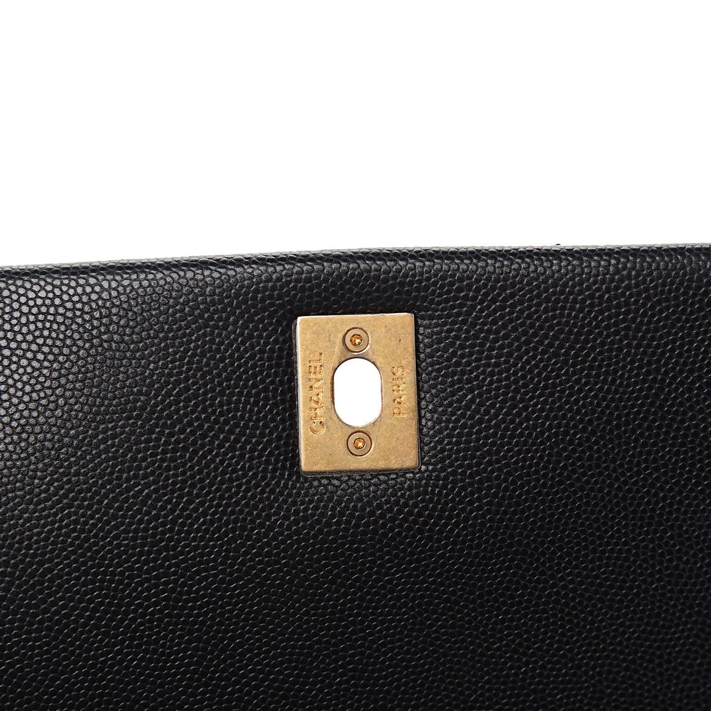 Caviar Quilted Mini Coco Handle Flap Black