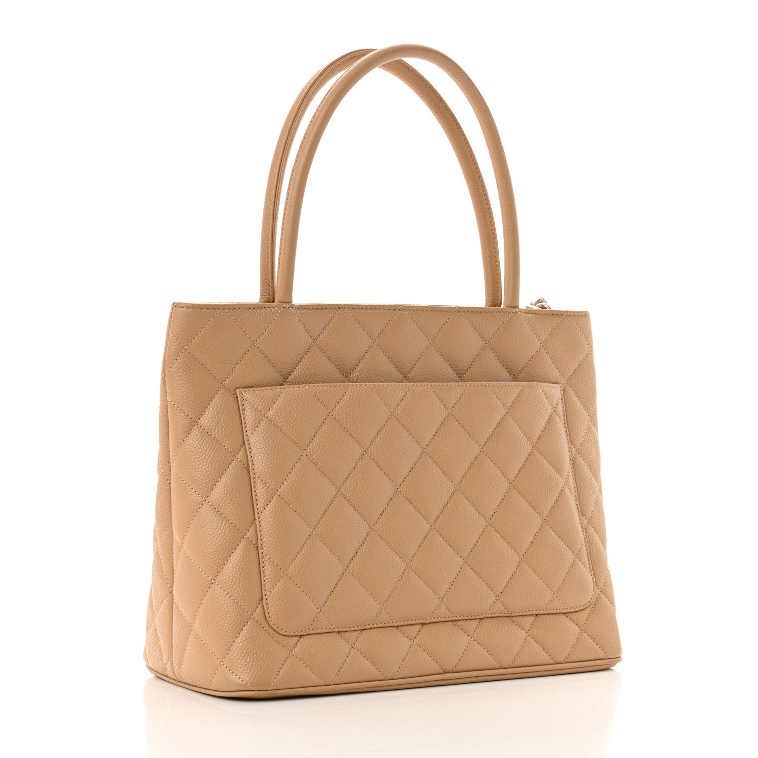 Chanel Caviar Quilted Medallion Tote Beige 3 of 12