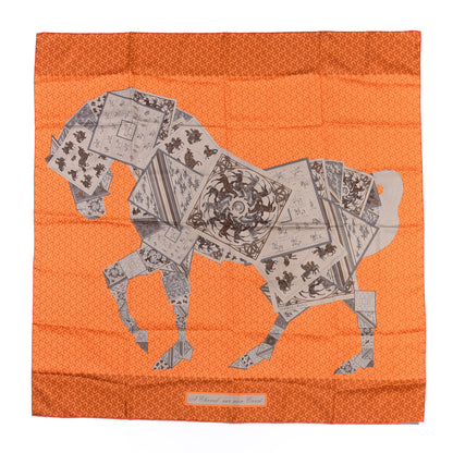 Hermes Silk A Cheval Sur Mon Carre Scarf 90 1 of 4