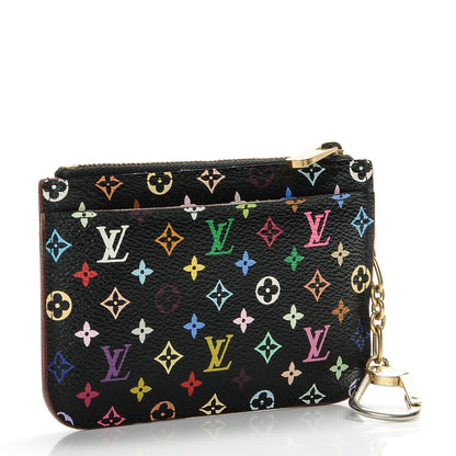Louis Vuitton Monogram Multicolor Key Pouch Black Grenade 3 of 6