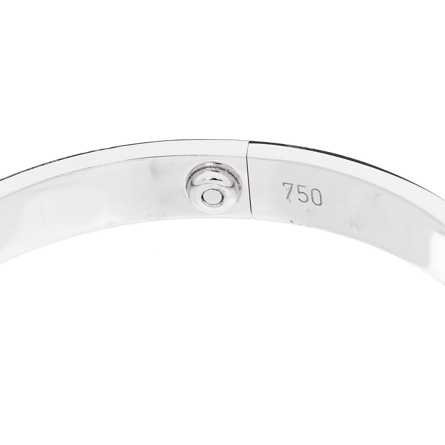 Cartier 18K White Gold 4 Diamond LOVE Bracelet 18 7 of 8