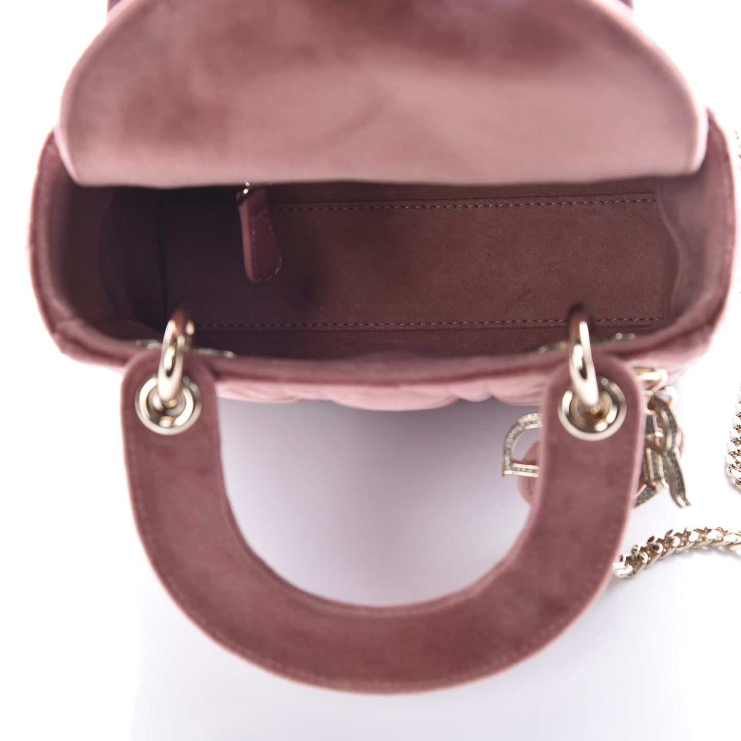 Velvet Mini Lady Dior Pink