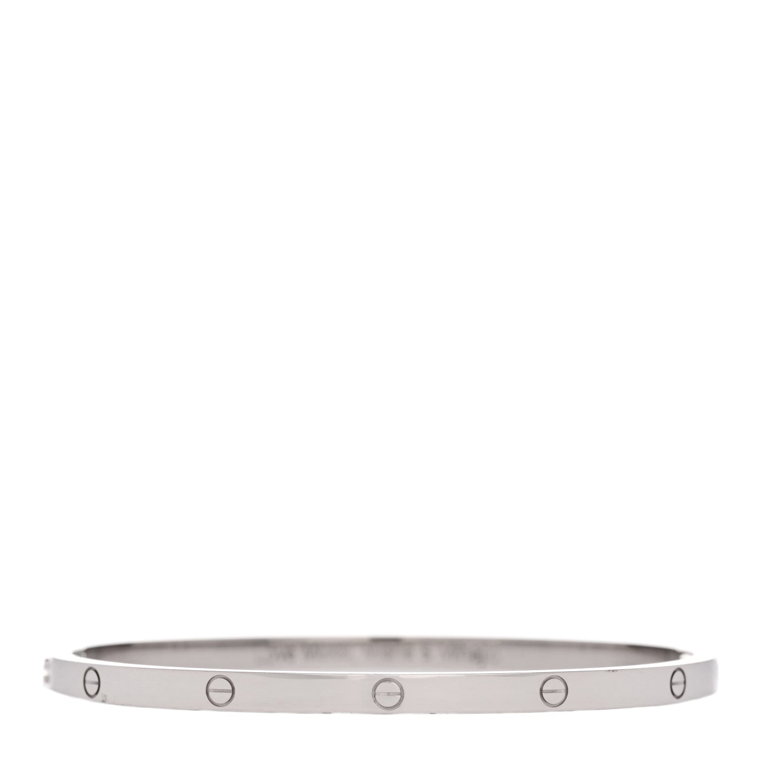 Cartier 18K White Gold Small LOVE Bracelet 18 2 of 9
