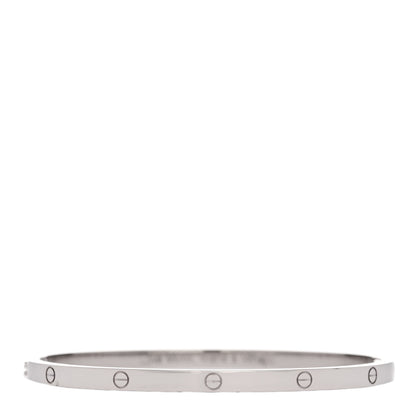 Cartier 18K White Gold Small LOVE Bracelet 18 2 of 9