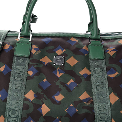 MCM Nylon Camo Dieter Munich Weekender Bag Green 6 of 8