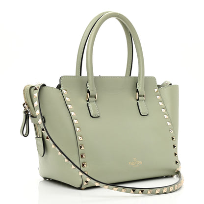 Valentino Garavani Vitello Small Rockstud Double Handle Tote Green Tea Sorbet 3 of 8