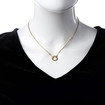Cartier 18K Yellow Gold 2 Diamond LOVE Necklace 2 of 7