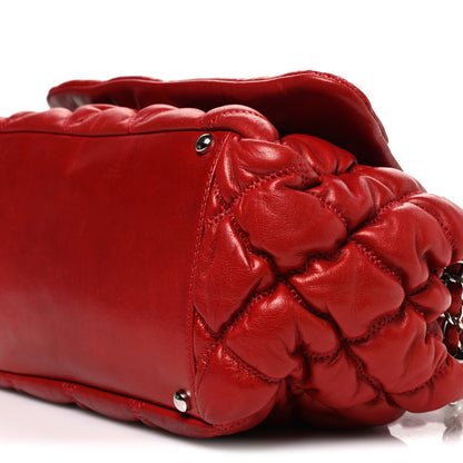 Chanel Calfskin Bubble Quilt Accordion Flap Red 10 of 10