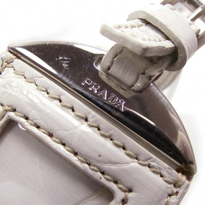 Prada Crocodile Frame Bowler White 9 of 13