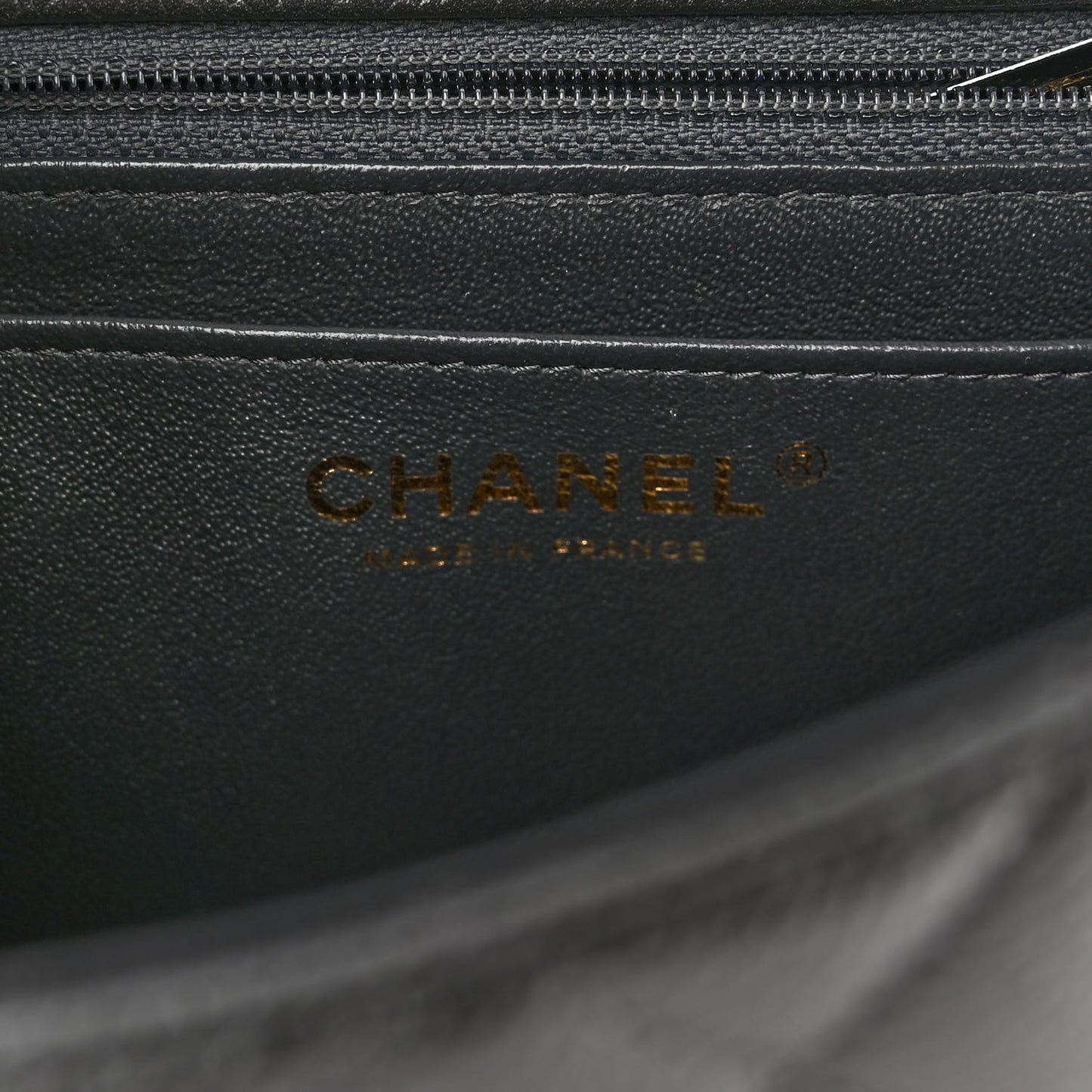 Caviar Quilted Mini Rectangular Flap Dark Grey