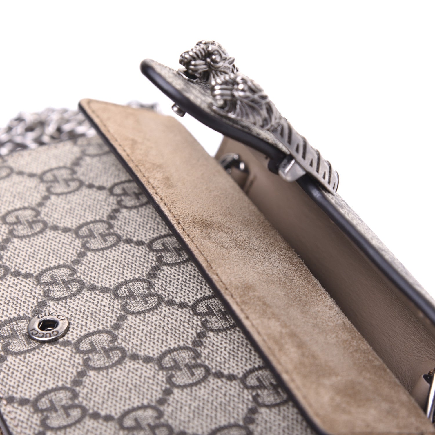 Gucci GG Supreme Monogram Super Mini Dionysus Shoulder Bag Taupe 14 of 14