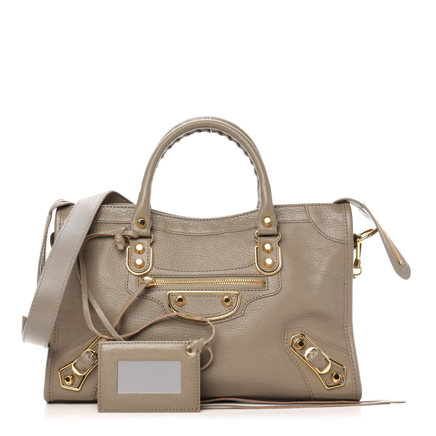Balenciaga Chevre Gold Metallic Edge Hardware S City Gris Taupe 3 of 13
