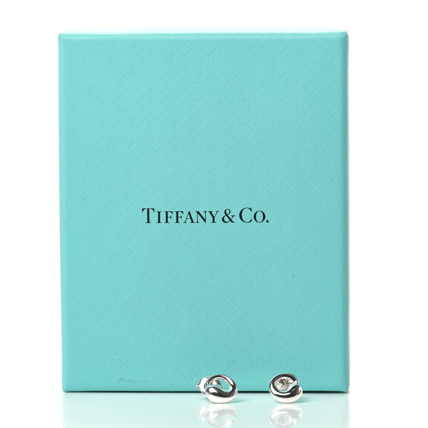 Tiffany Sterling Silver 9mm Elsa Peretti Eternal Circle Earrings 5 of 5