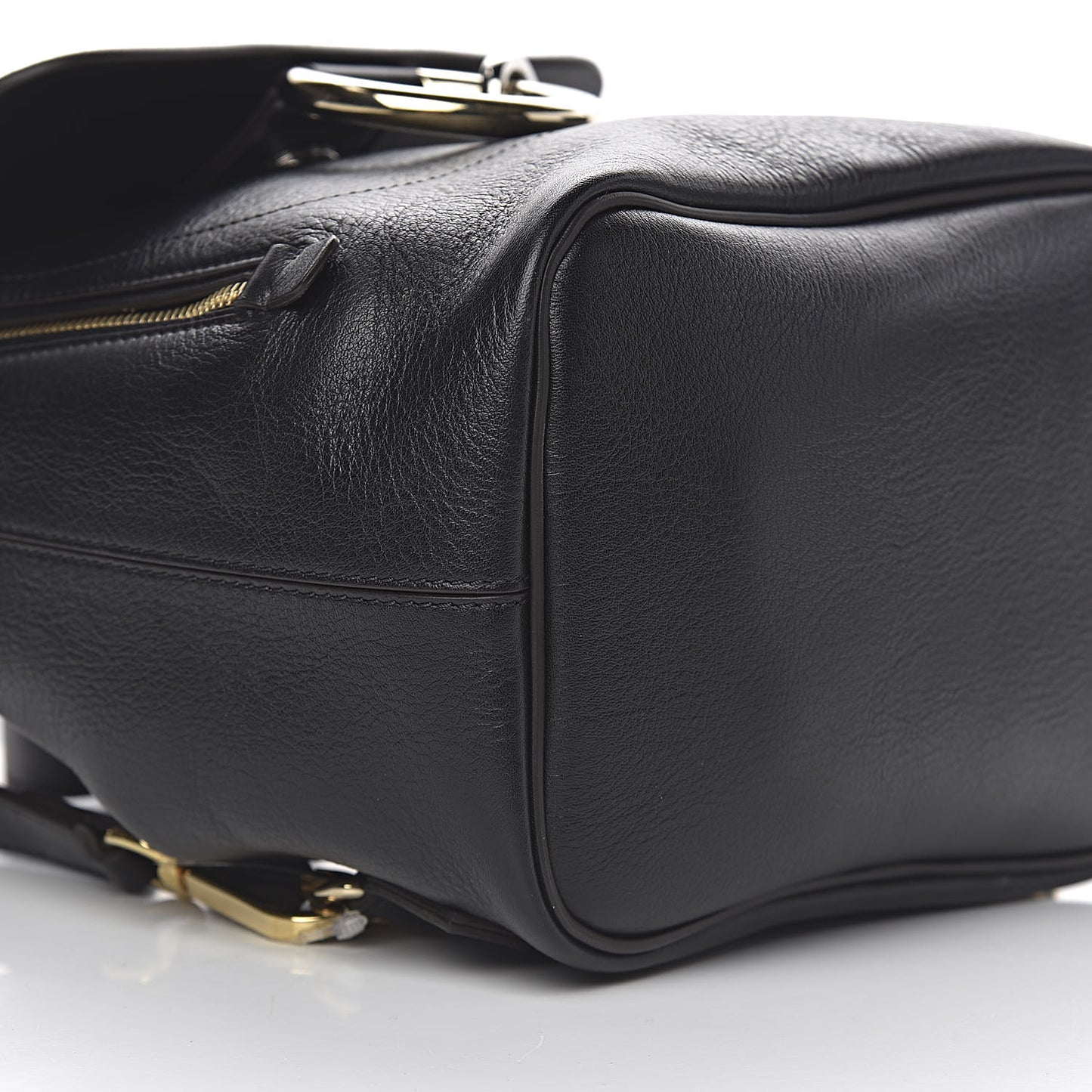 Suede Calfskin Small Faye Backpack Black