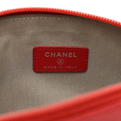 Chanel Caviar Timeless CC Cosmetic Pouch Red 6 of 9