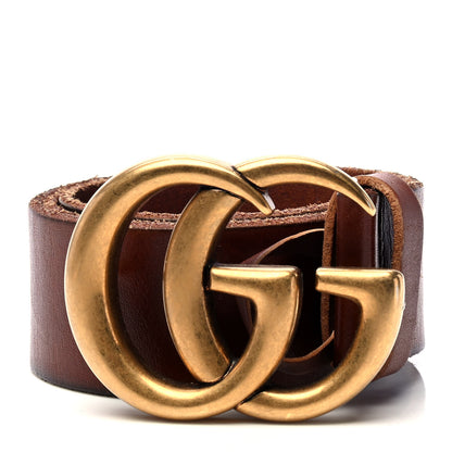 Gucci Faded Calfskin Double G 40mm Belt 80 32 Cuir 1 of 4