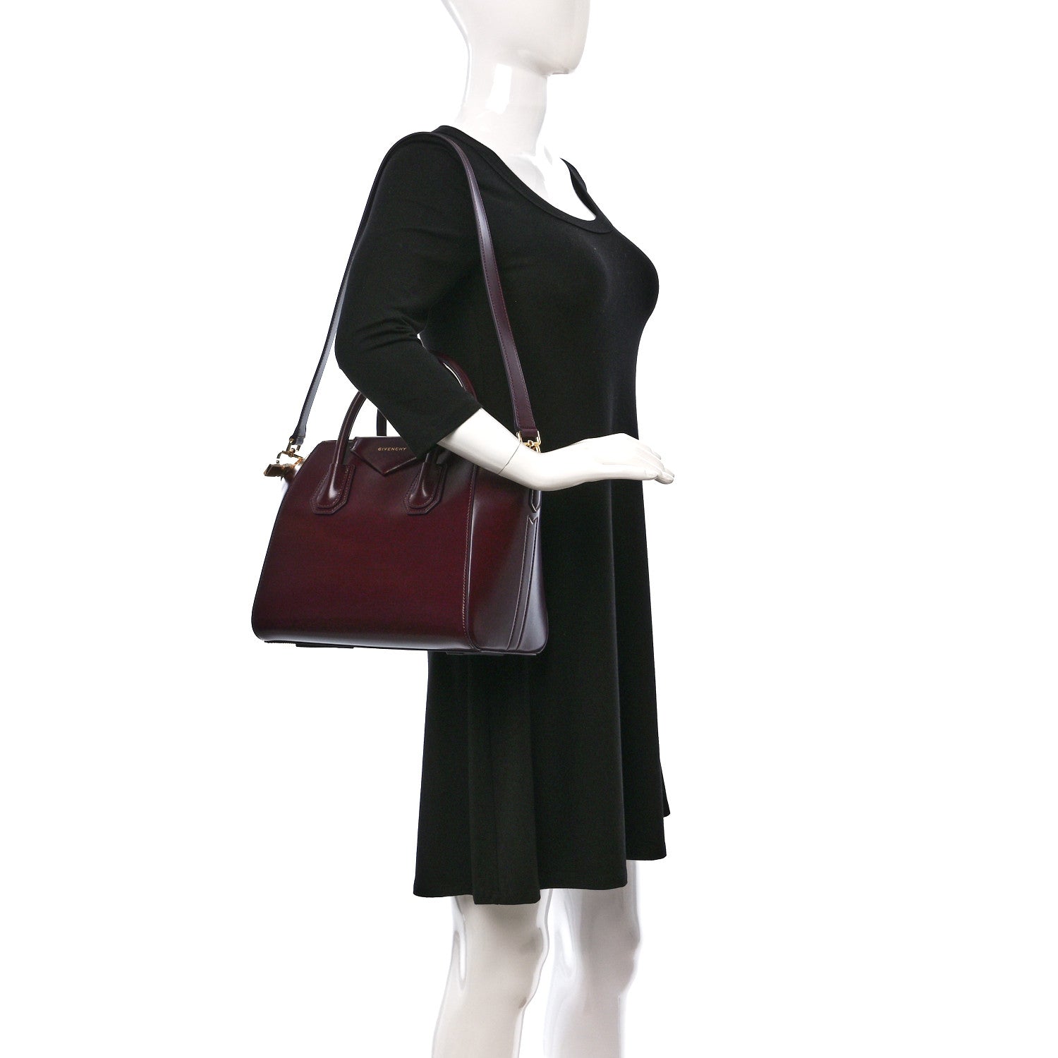 Givenchy Shiny Lord Calfskin Small Antigona Medium Oxblood Red 2 of 8