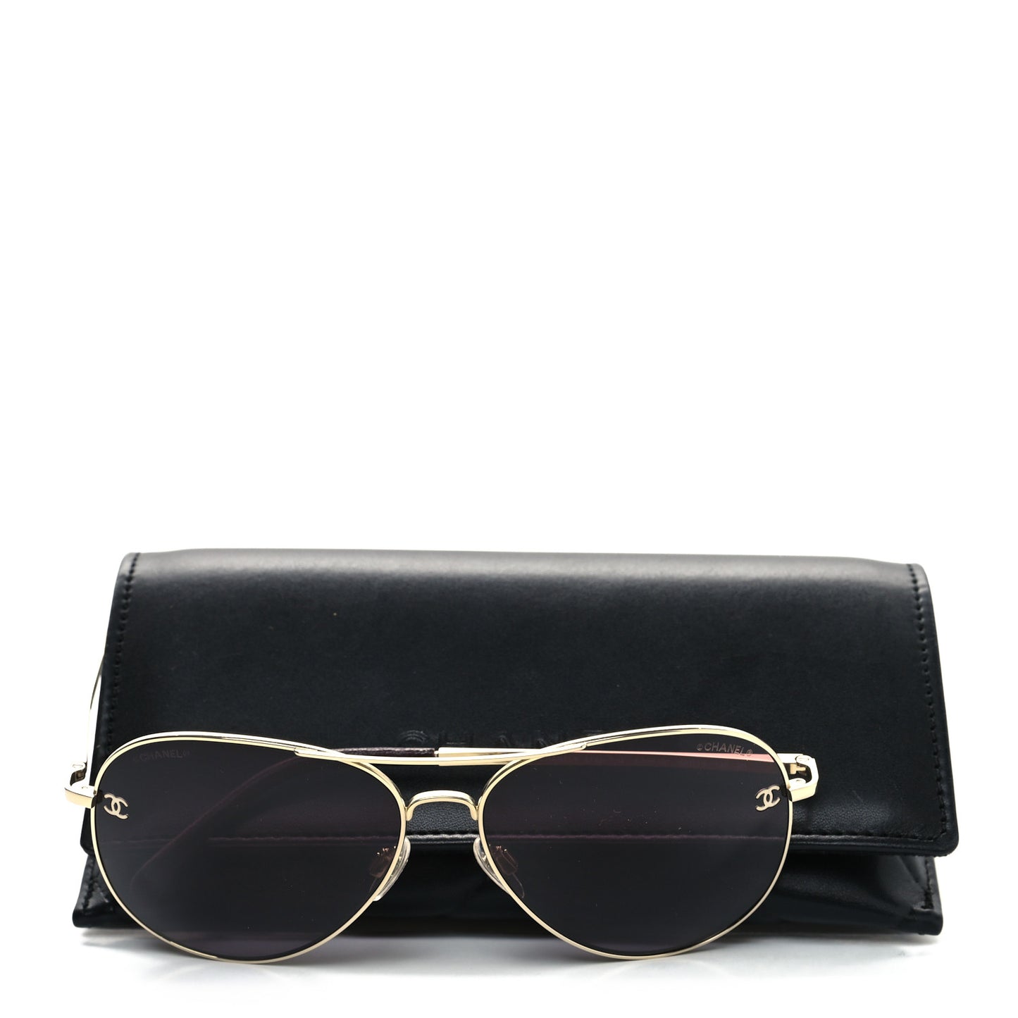 Metal Aviator CC Sunglasses 4189-T-Q Pink
