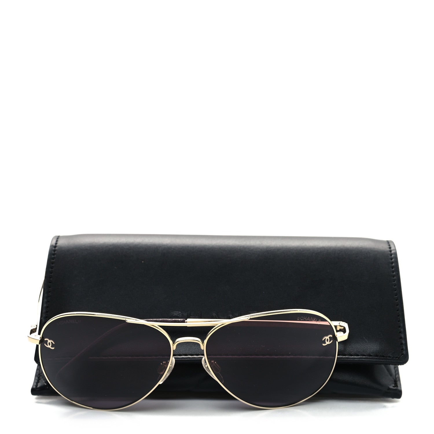 Chanel Metal Aviator CC Sunglasses 4189-T-Q Pink 8 of 8