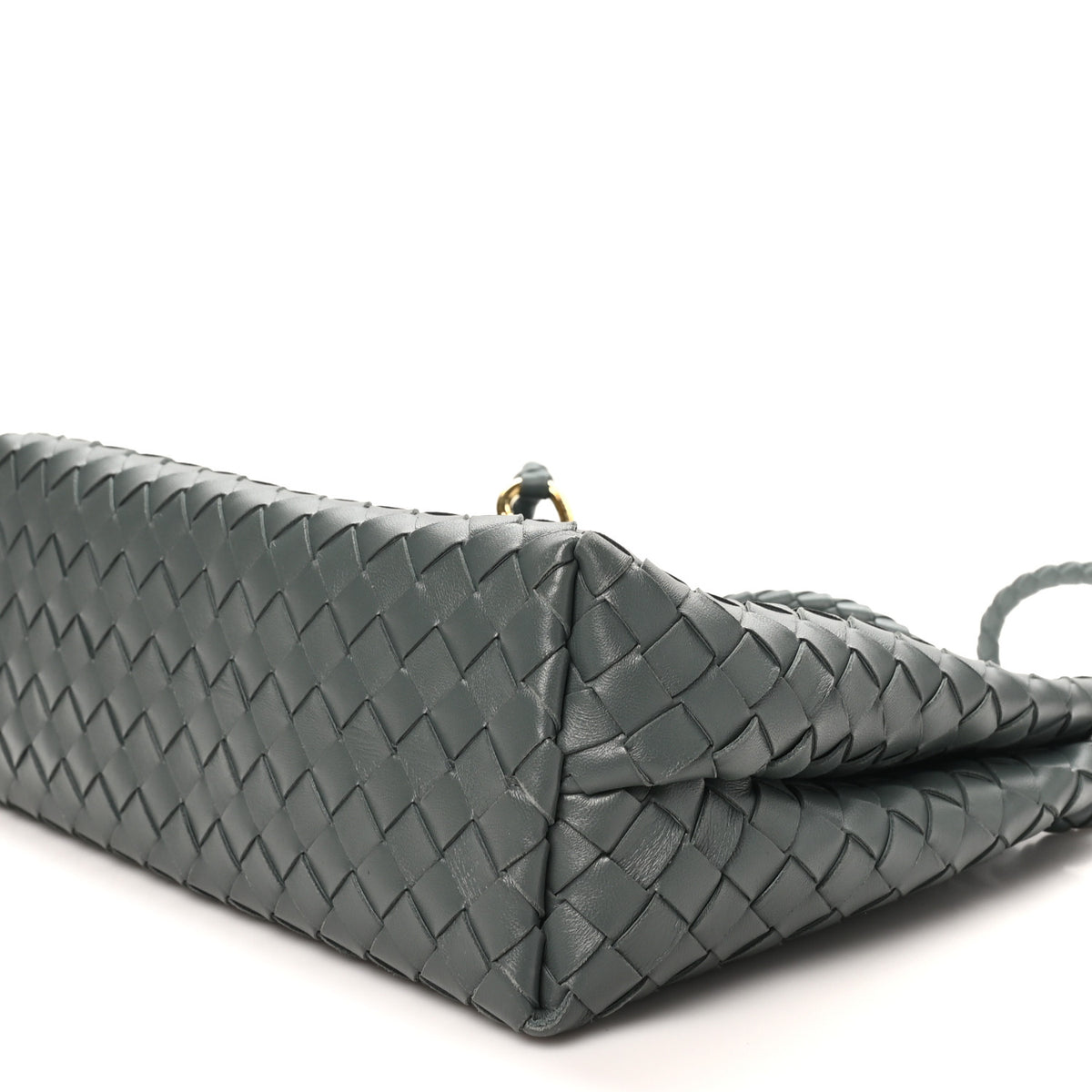 Nappa Intrecciato Medium Andiamo Shoulder Bag Aloe