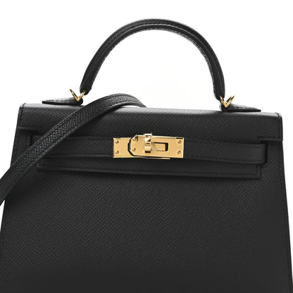 Hermes Epsom Mini Kelly Sellier 20 Black 8 of 11