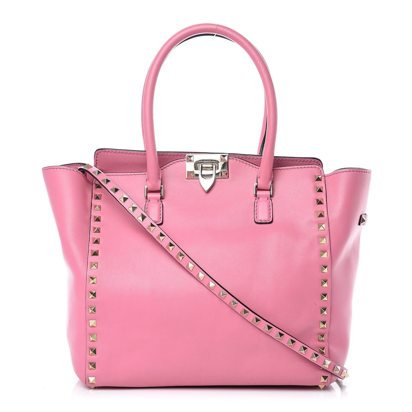 Vitello Rockstud Double Handle Tote Ninphea