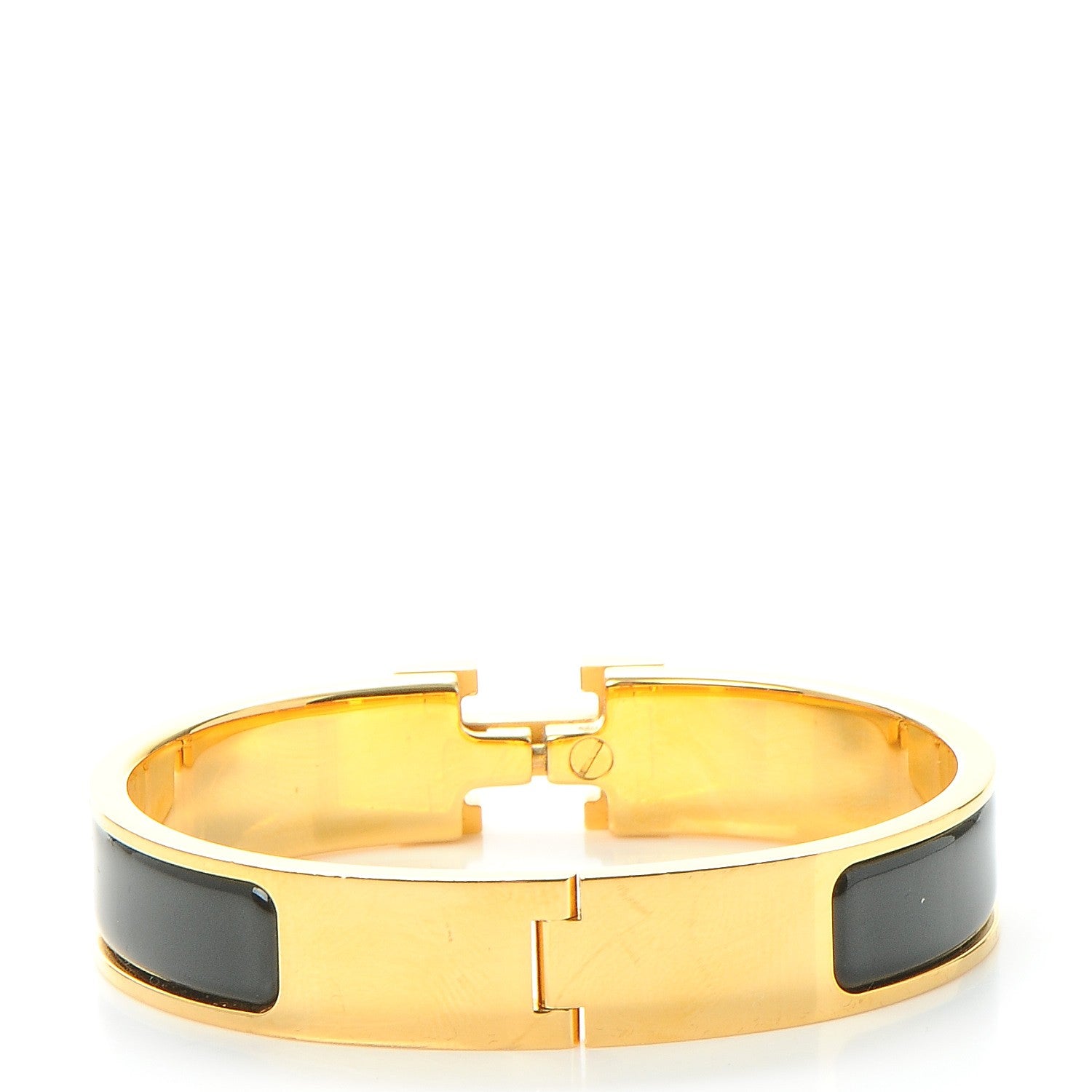 Hermes Enamel Narrow Clic Clac H Bracelet PM Black 3 of 5