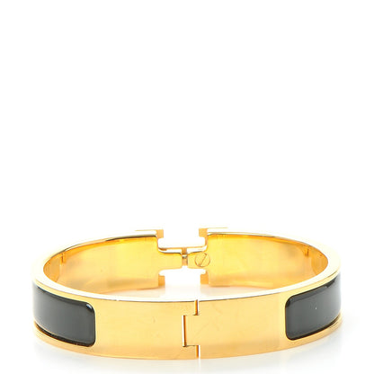 Hermes Enamel Narrow Clic Clac H Bracelet PM Black 3 of 5