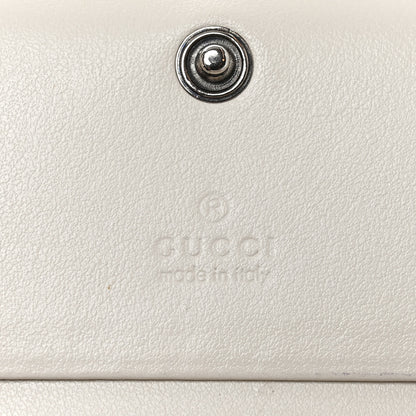 Gucci Calfskin Matelasse Diagonal GG Apple GG Marmont Card Case Wallet Ivory 6 of 10