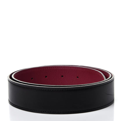 Hermes Togo Box 32mm Belt Strap 85 Rouge H Black 2 of 4