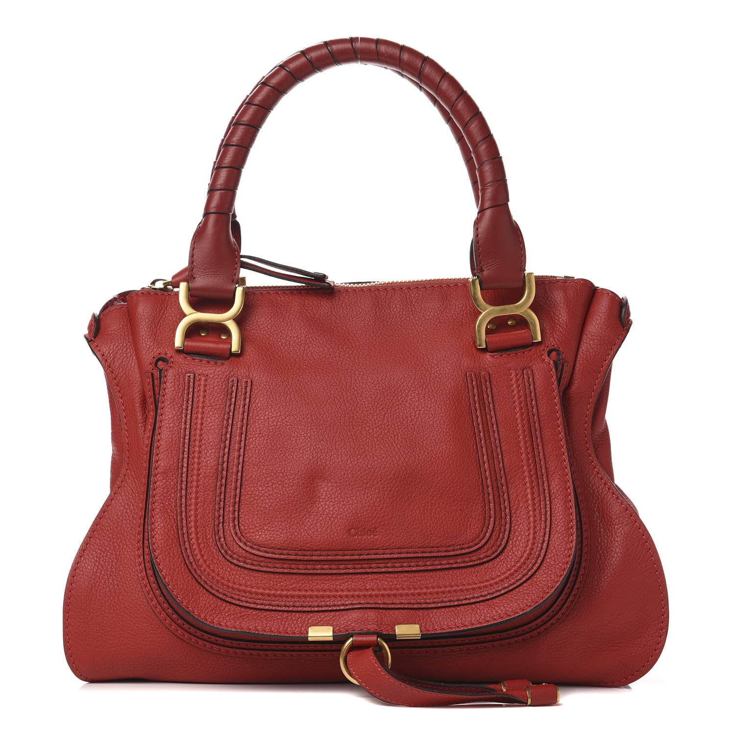 Chloe Calfskin Medium Marcie Satchel Red 1 of 10