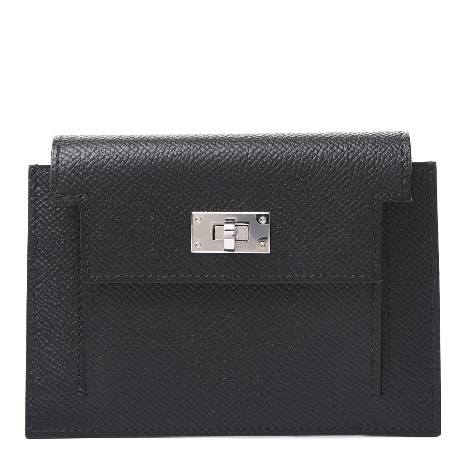 Hermes Epsom Kelly Pocket Compact Wallet Black 1 of 8