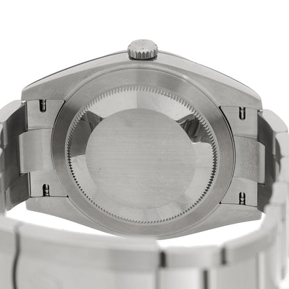 Rolex Stainless Steel 18K White Gold 41mm Oyster Perpetual Datejust Watch Azzurro Blue Roman 126334 4 of 5
