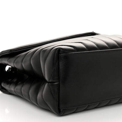 Saint Laurent Calfskin Y Quilted Monogram Monochrome Medium Loulou Chain Satchel Black 9 of 10