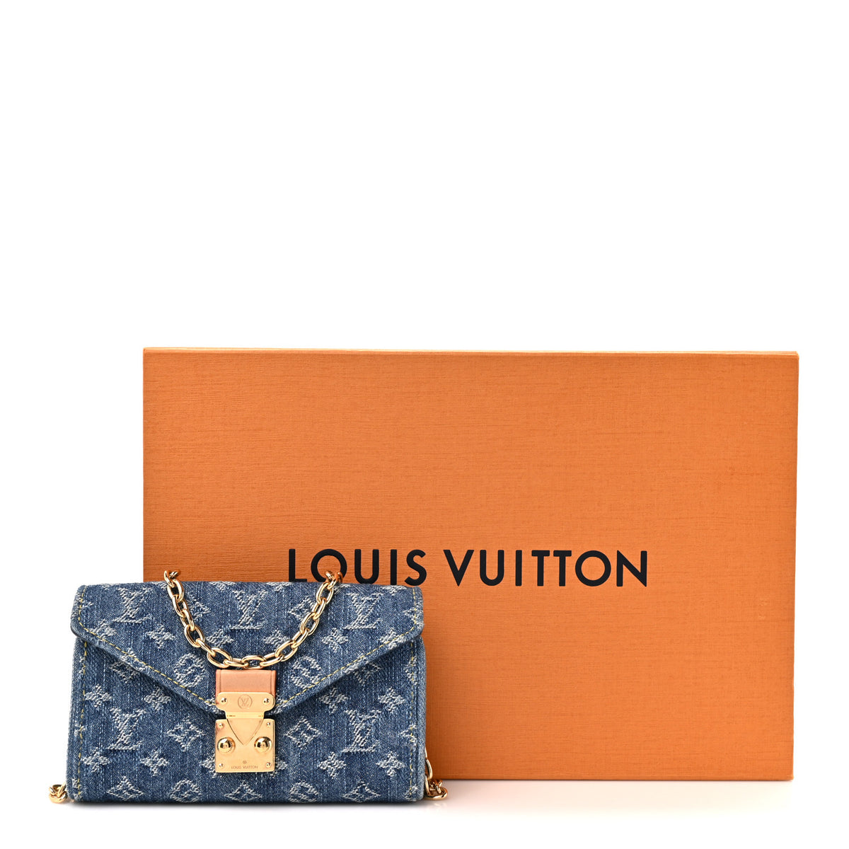 Denim Monogram Pouch Metis Belt Blue
