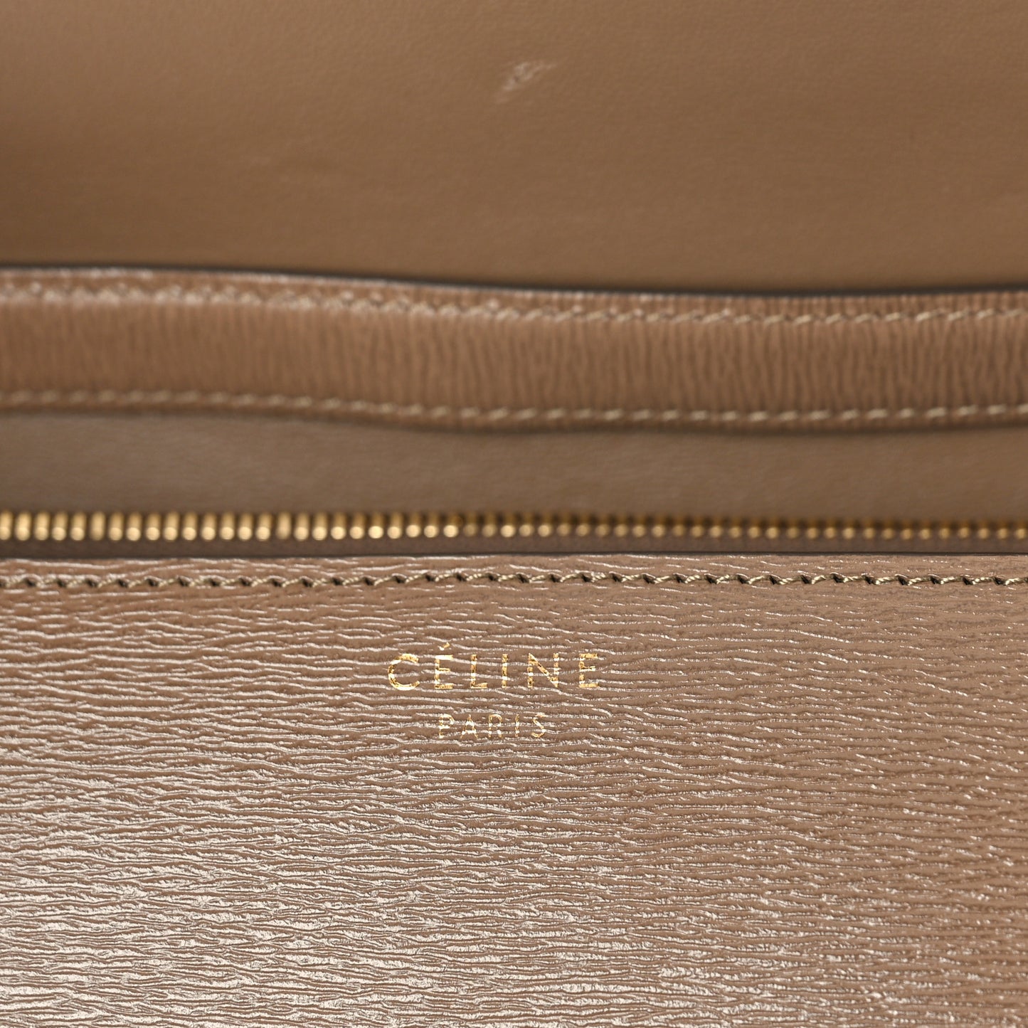 Liege Calfskin Medium Classic Box Flap Bag Taupe
