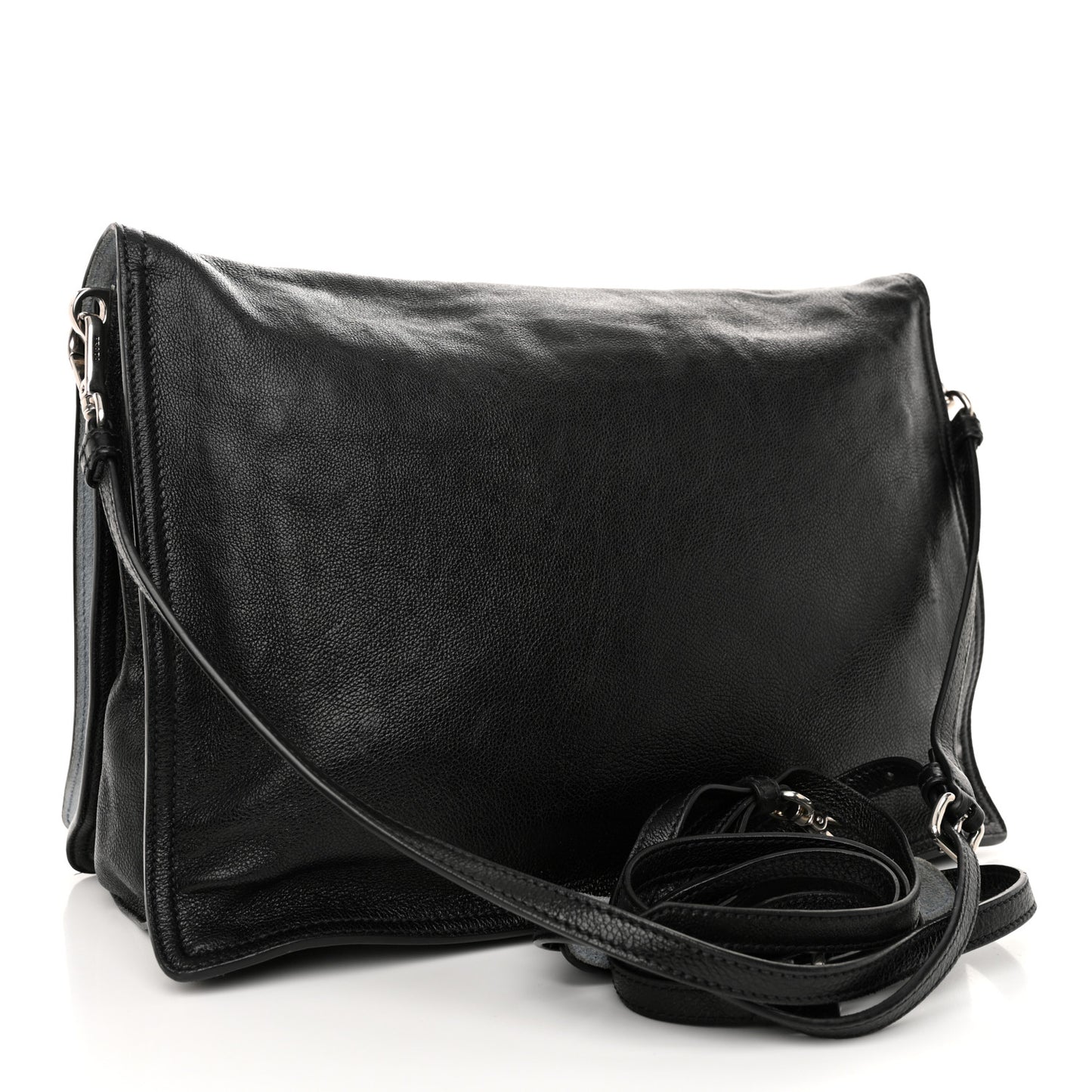 Glace Calf Etiquette Flap Black Astrale